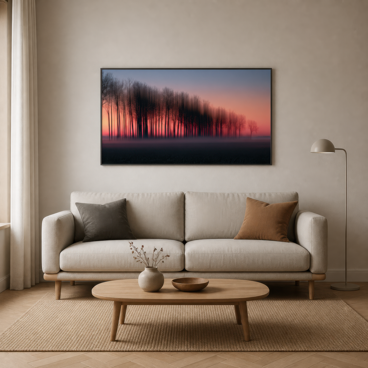 Bare Trees at Sunset – Landscape Wall Art