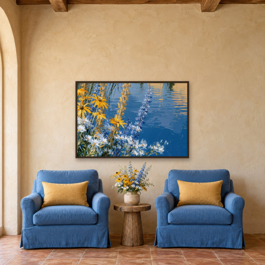 Wildflowers by the Water – Impressionist Wall Art