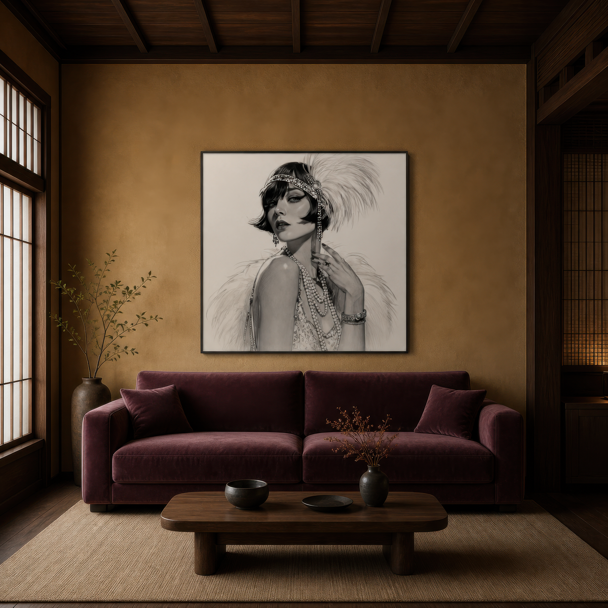 Pearl Cascade – Art Deco Wall Art