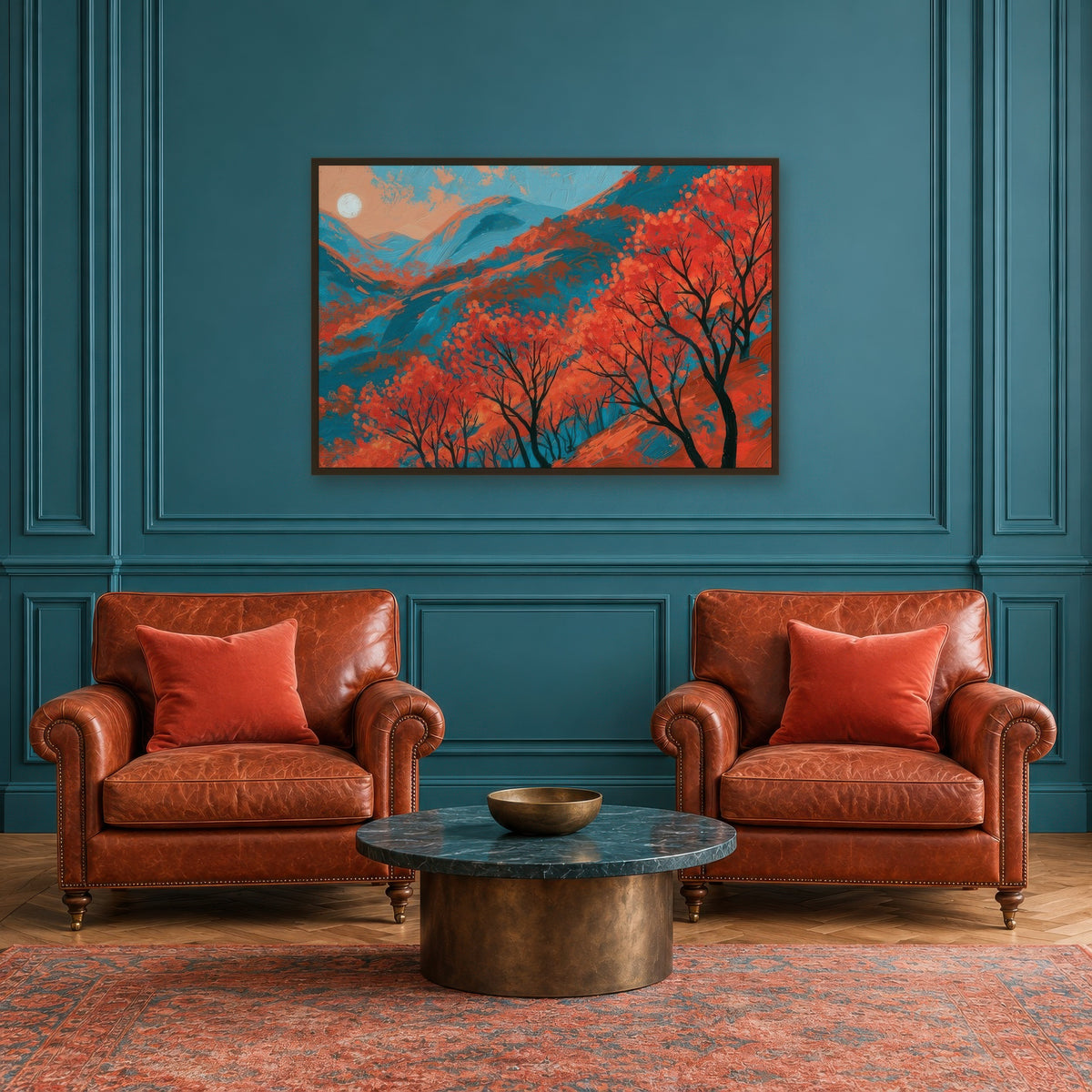 Autumn Mountain Twilight – Impressionist Wall Art