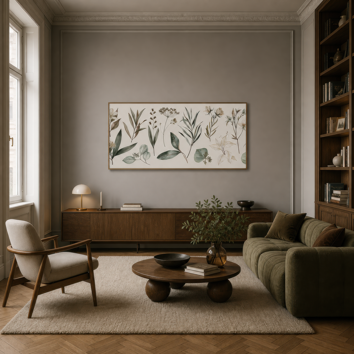 Old Herbarium Page – Vintage Illustration Wall Art