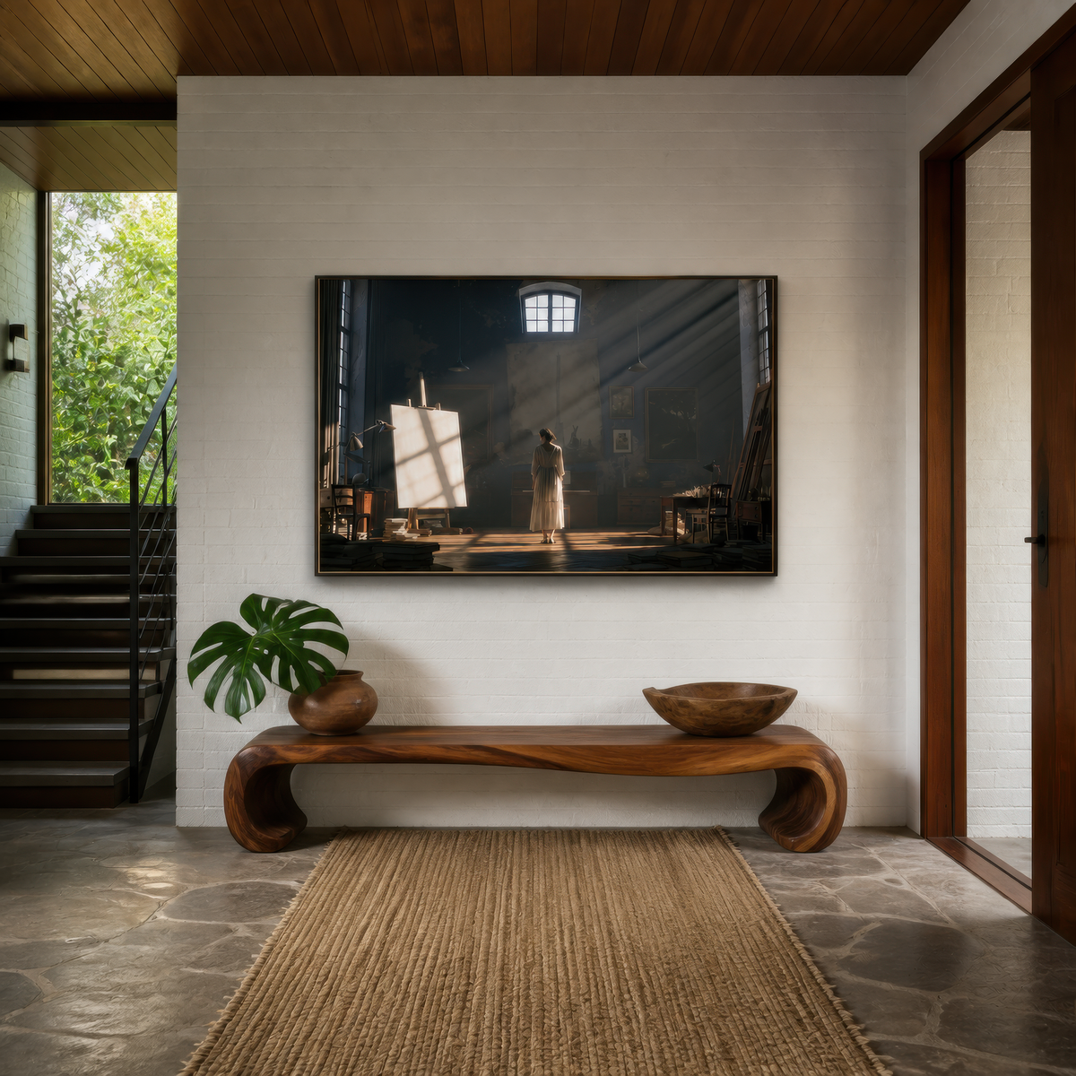 Light in the Empty Studio – Dark Academia Wall Art