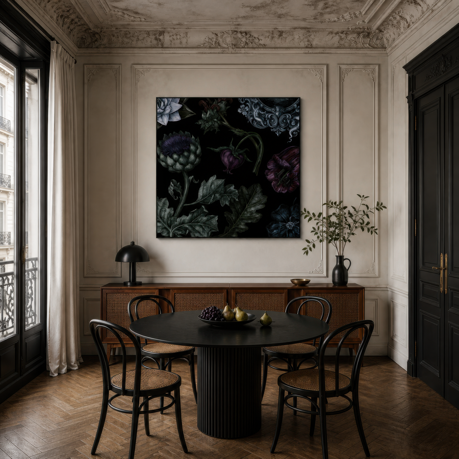 Dark Botanical Still Life – Vamp Romantic Wall Art
