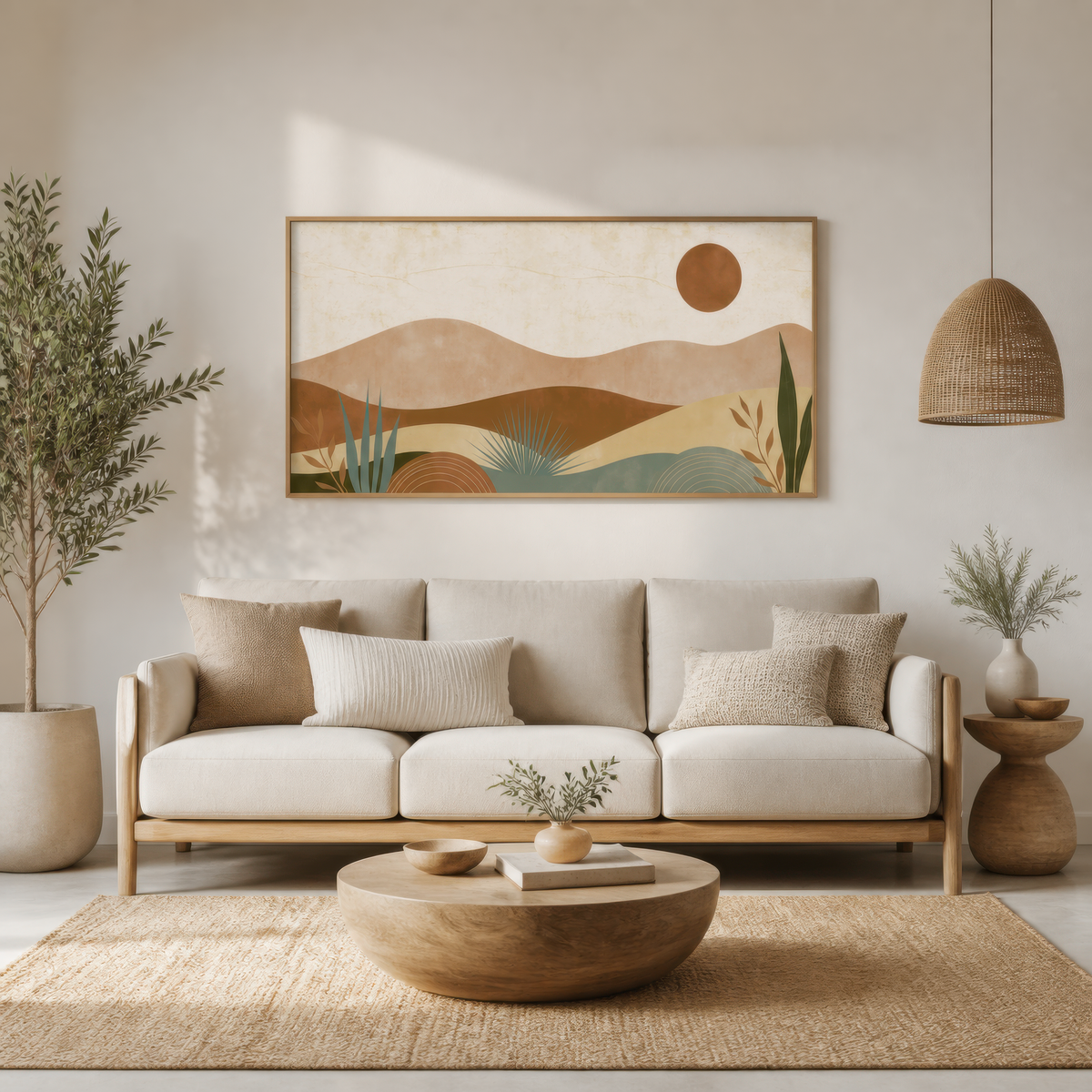 Desert Hills in Warm Light – Landscape Wall Art