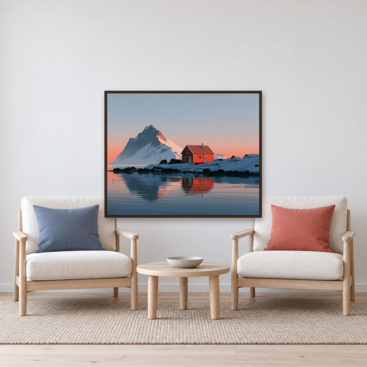 Scandinavian Coastline scandinavian wall art in a den