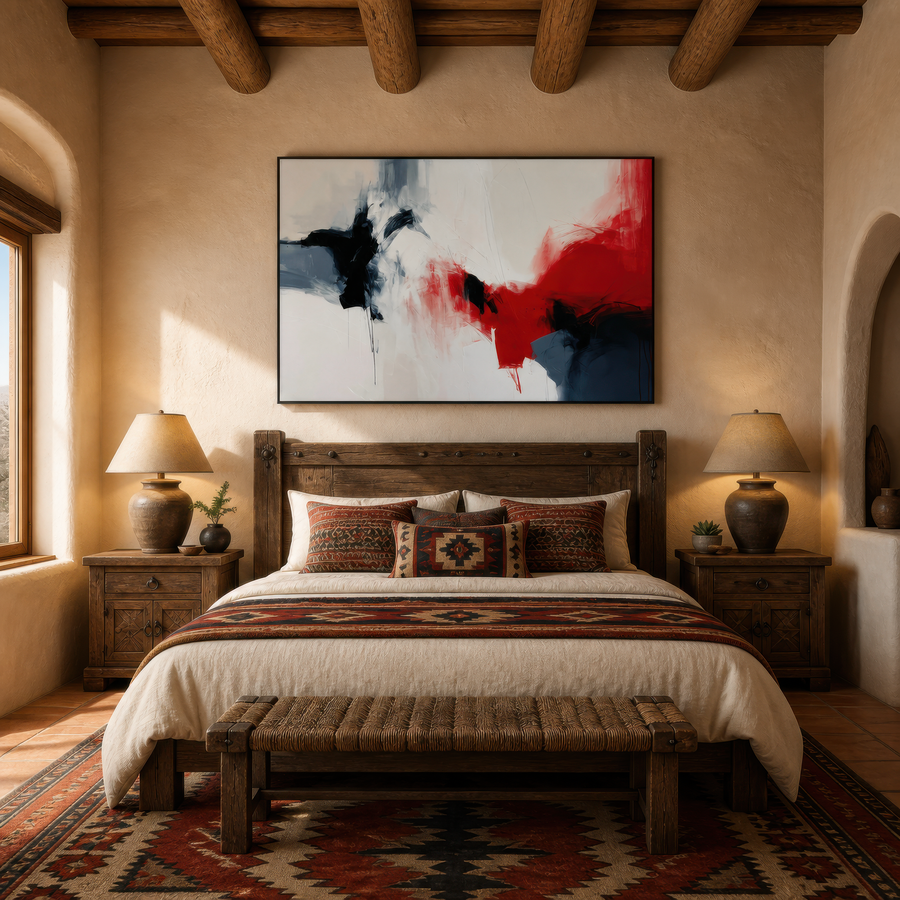 Vermilion Fold – Abstract Wall Art