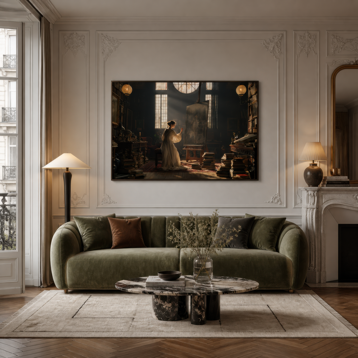 Morning in the Studio – Dark Academia Wall Art