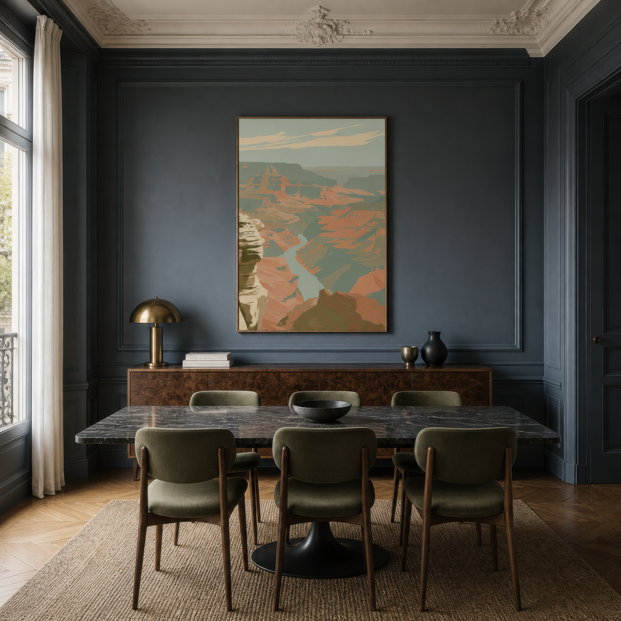 Cream Limestone Canyon Pillar Poster – Landscape Wall Art
