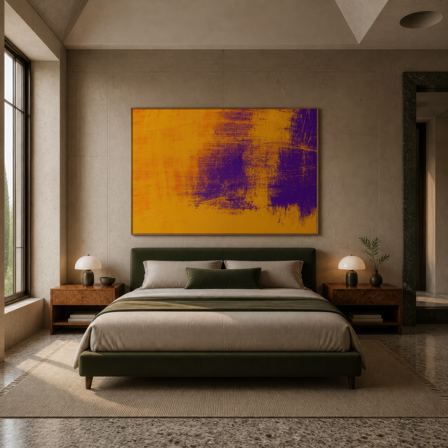Gold and Purple Abstract – Abstract Wall Art