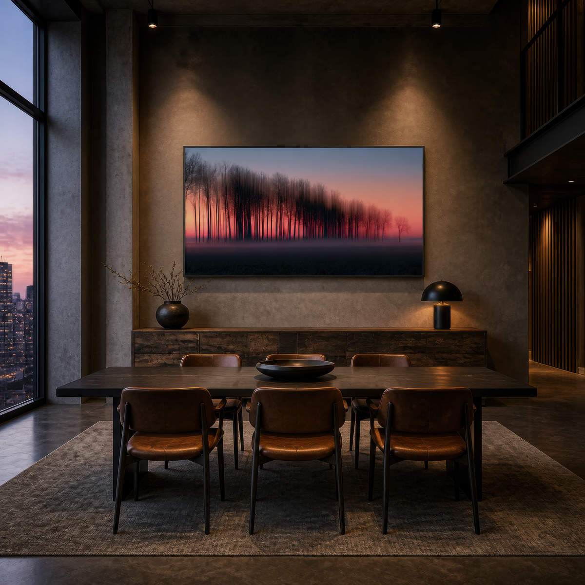 Bare Trees at Sunset – Landscape Wall Art