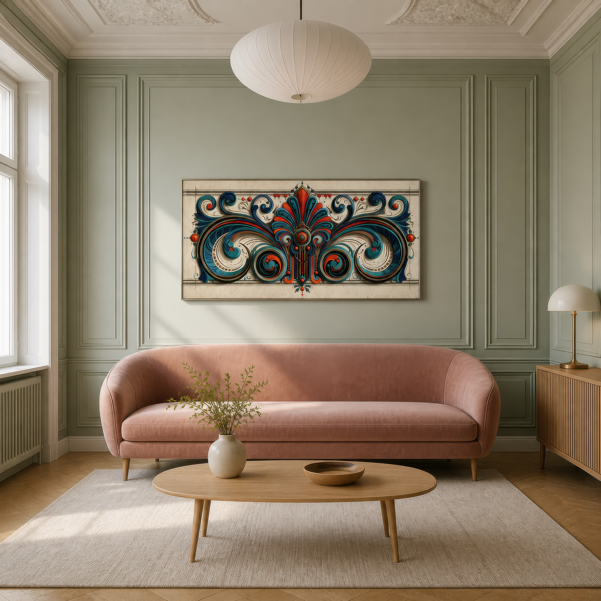 Ornate Deco Scrollwork – Art Deco Wall Art