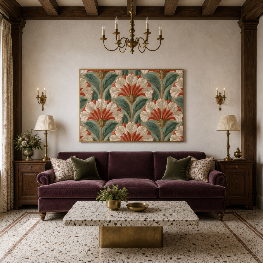 Deco Lily Pattern – Art Deco Wall Art