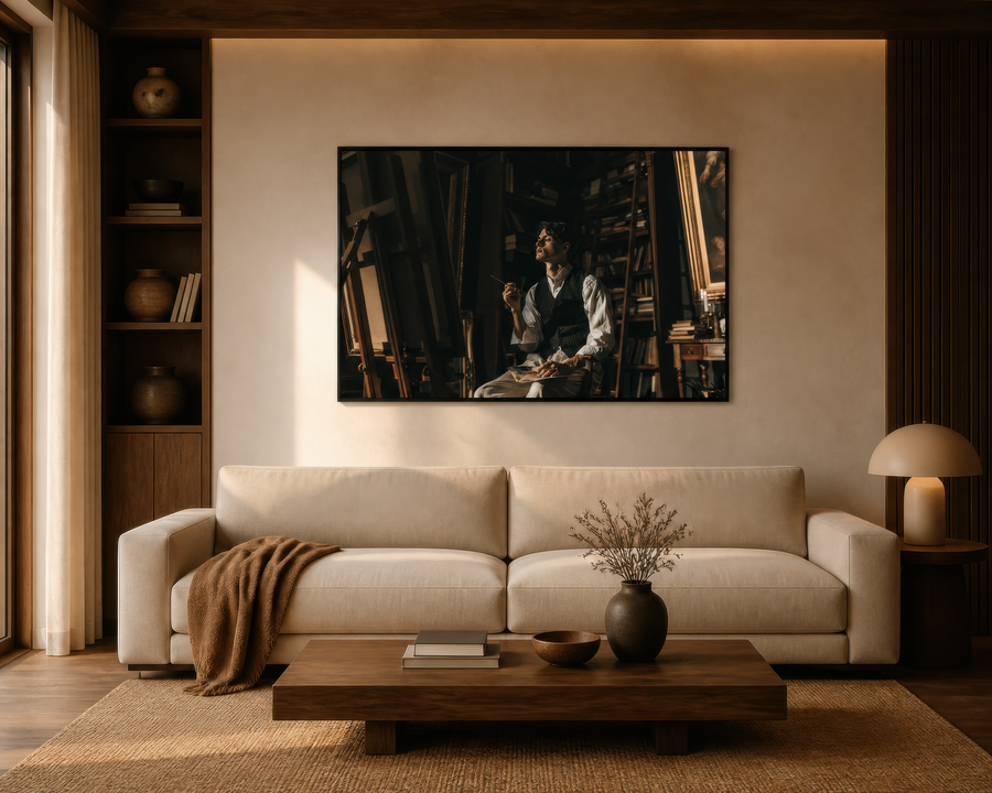 Artist in Repose – Dark Academia Wall Art