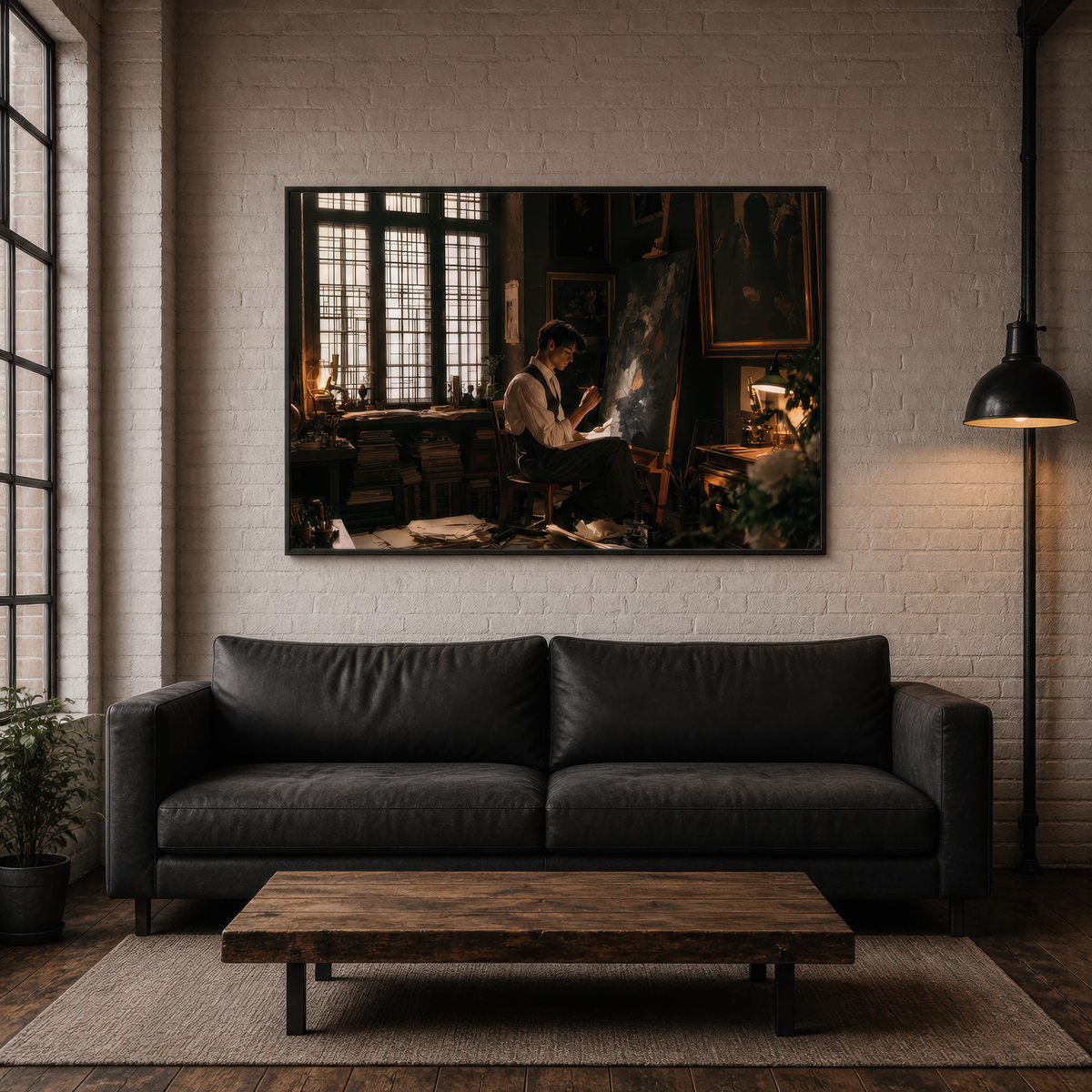 Artist at the Easel – Dark Academia Wall Art