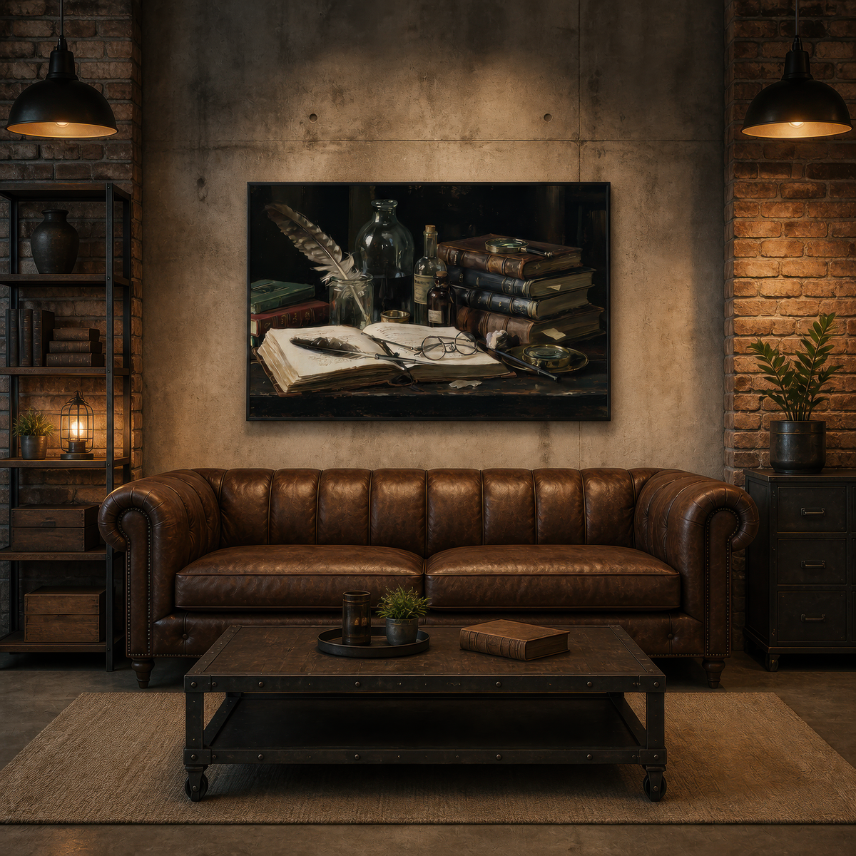 Ivy League Shadow – Dark Academia Wall Art