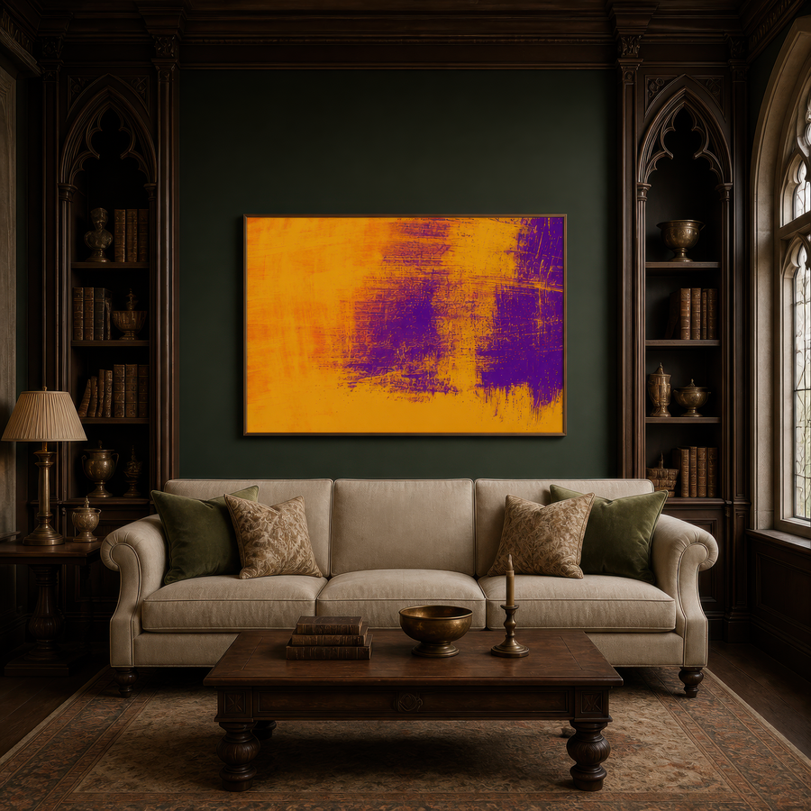 Gold and Purple Abstract – Abstract Wall Art
