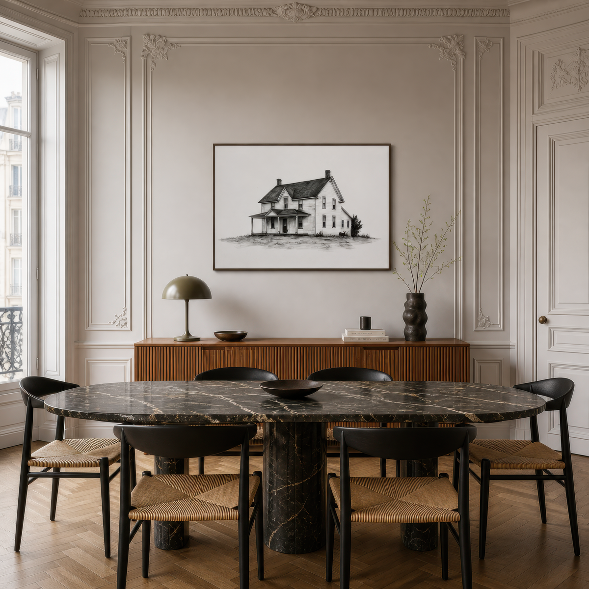Farmhouse Ink Sketch – Farmhouse Wall Art