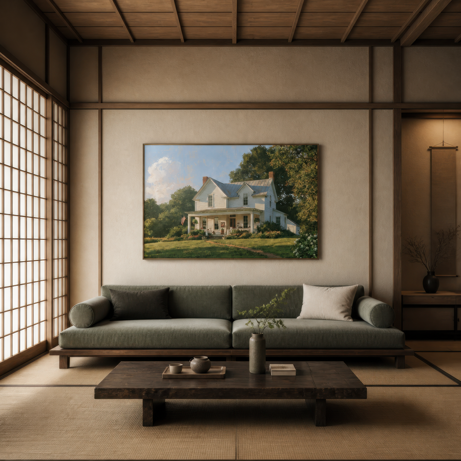 Sunny Morning Farmhouse – Farmhouse Wall Art
