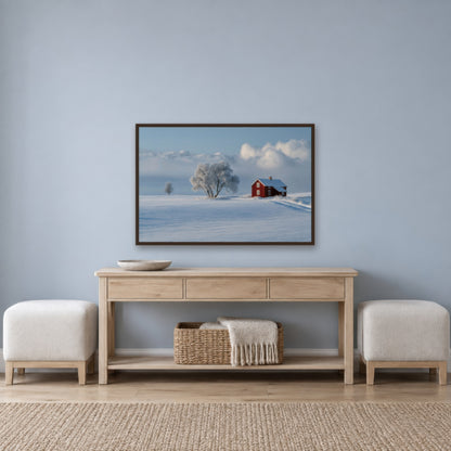Nordic Stillness scandinavian wall art in an entryway