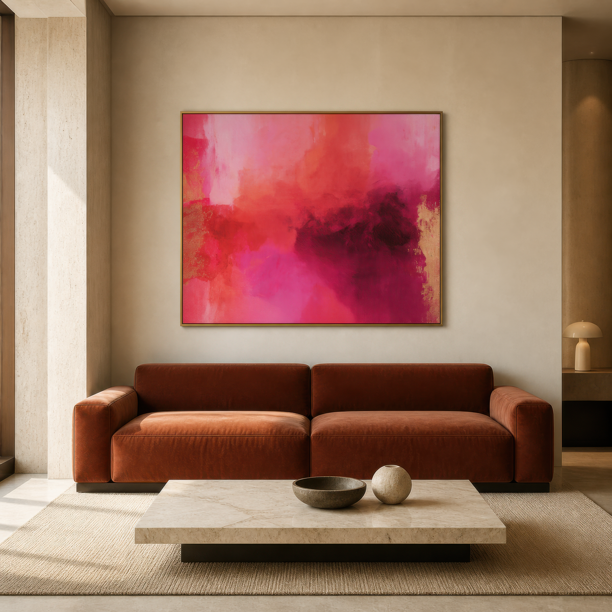 Magenta and Burgundy Cloud Abstract – Abstract Wall Art