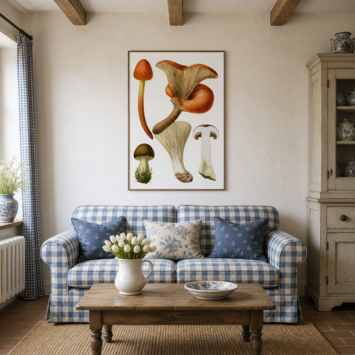 Antique Wild Mushroom Illustration – Vintage Illustration Wall Art