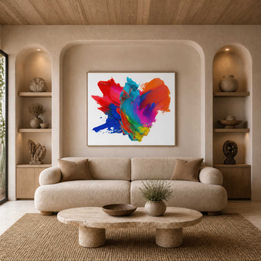 Rainbow Splash Burst – Dopamine Wall Art