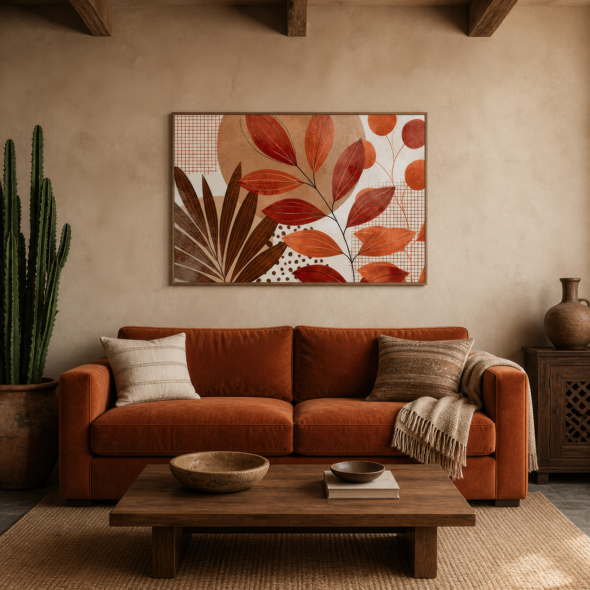 Autumn Leaves Collage – Boho Wall Art
