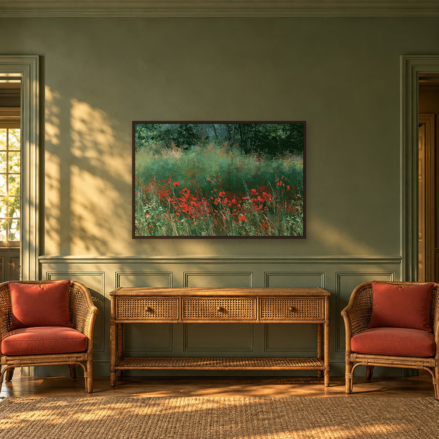Wild Poppy Meadow – Impressionist Wall Art