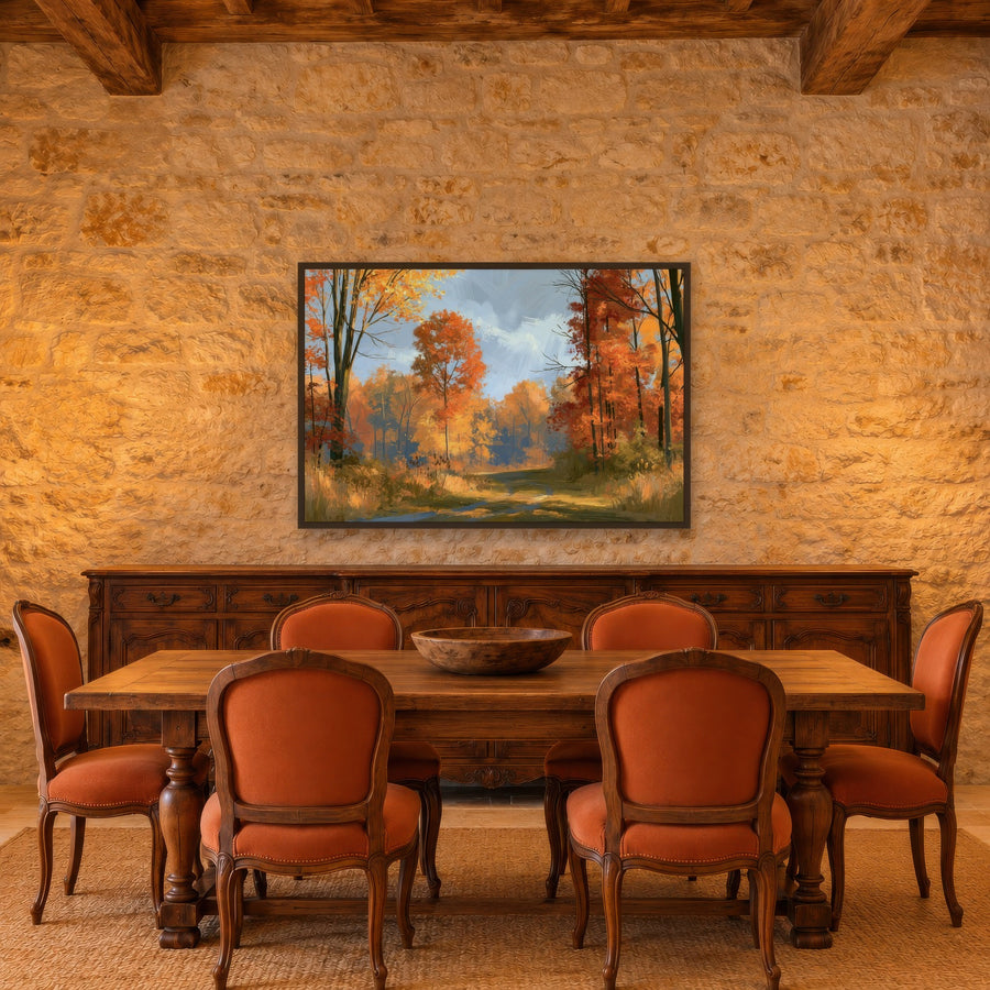 Autumn Forest Path – Impressionist Wall Art