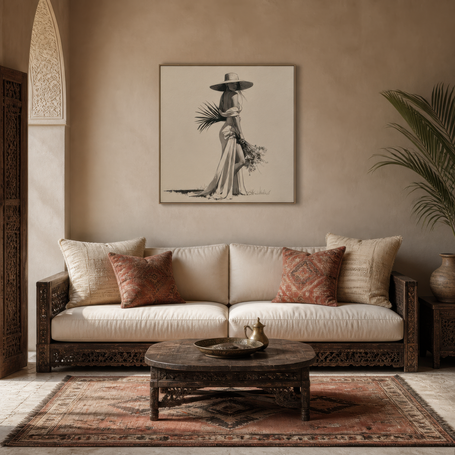 Wanderer in Bloom – Boho Wall Art