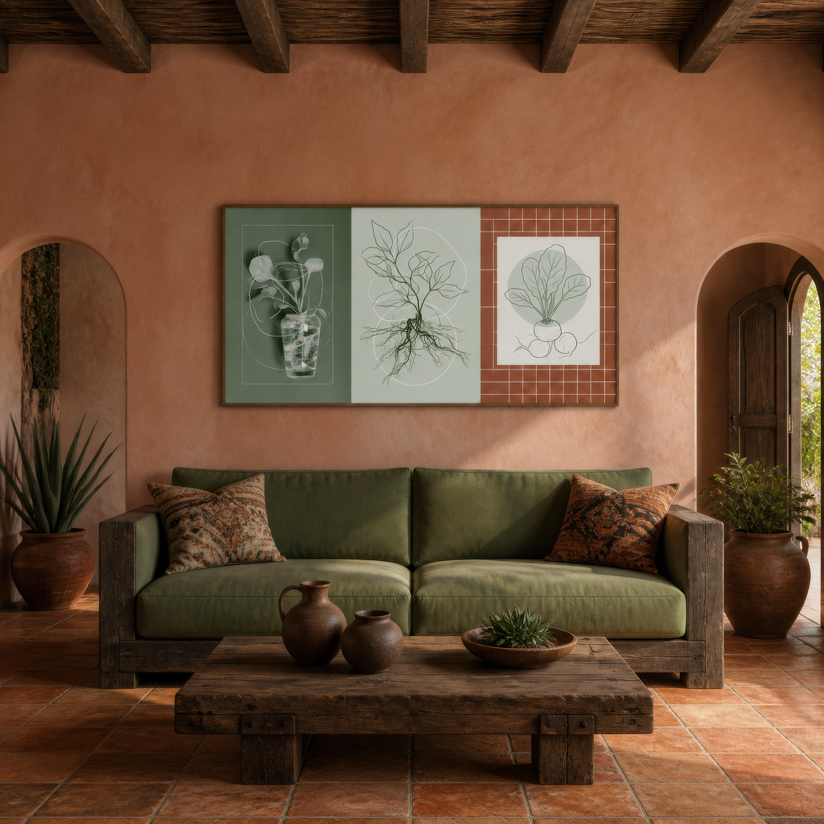 Kitchen Garden Botanical Set – Japandi Wall Art