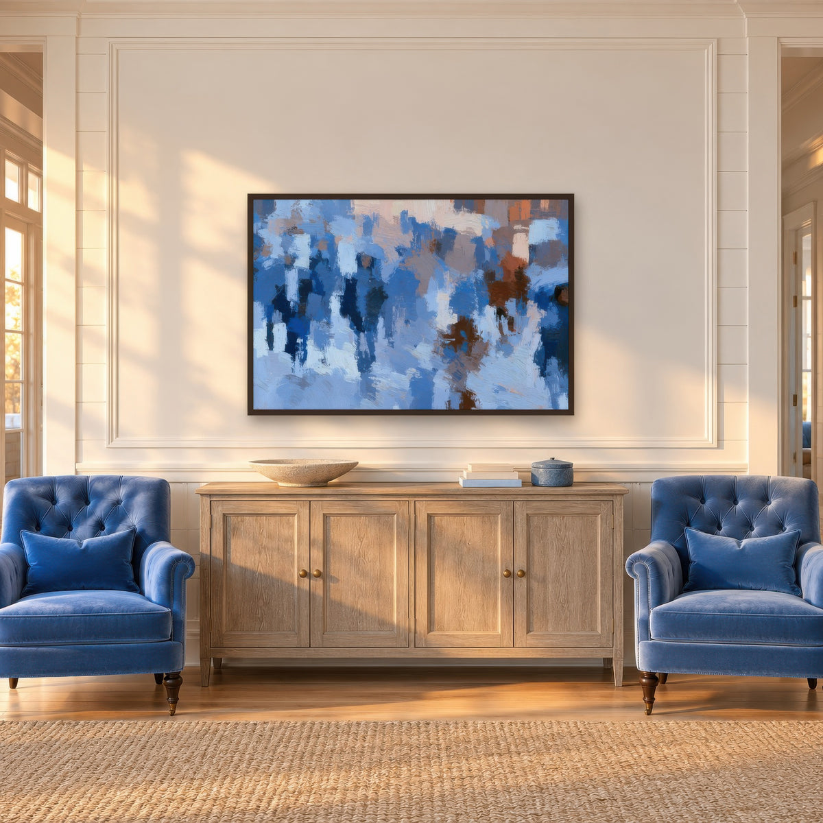 Blue Crowd Impression – Impressionist Wall Art