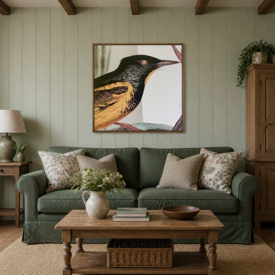 Antique Songbird Illustration – Vintage Illustration Wall Art