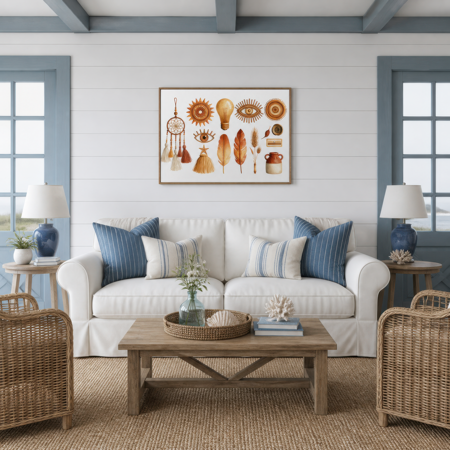 Sun and Eye Talisman Collection – Boho Wall Art