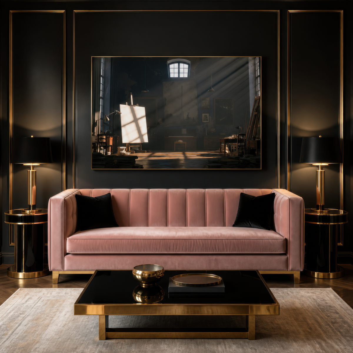 Light in the Empty Studio – Dark Academia Wall Art
