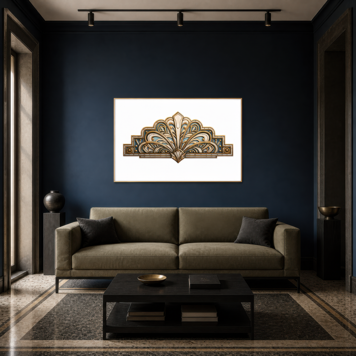Gilded Deco Fan – Art Deco Wall Art