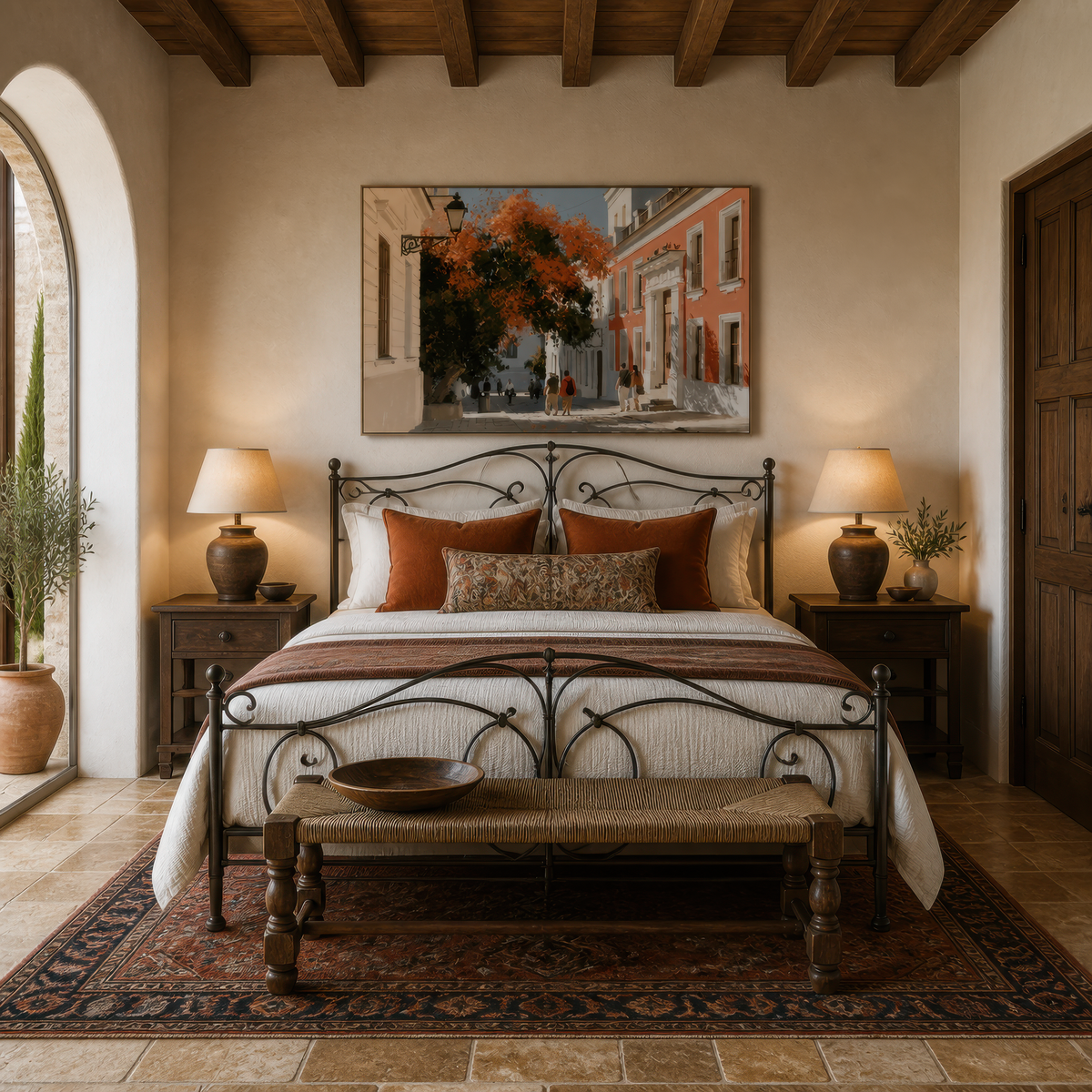 Mediterranean Street Scene – Impressionist Wall Art