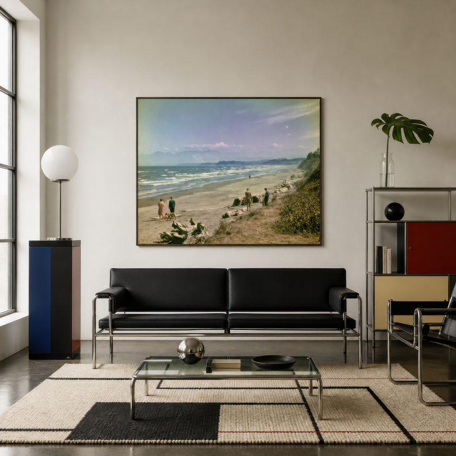 Faded Color Coastal Walk – Landscape Wall Art