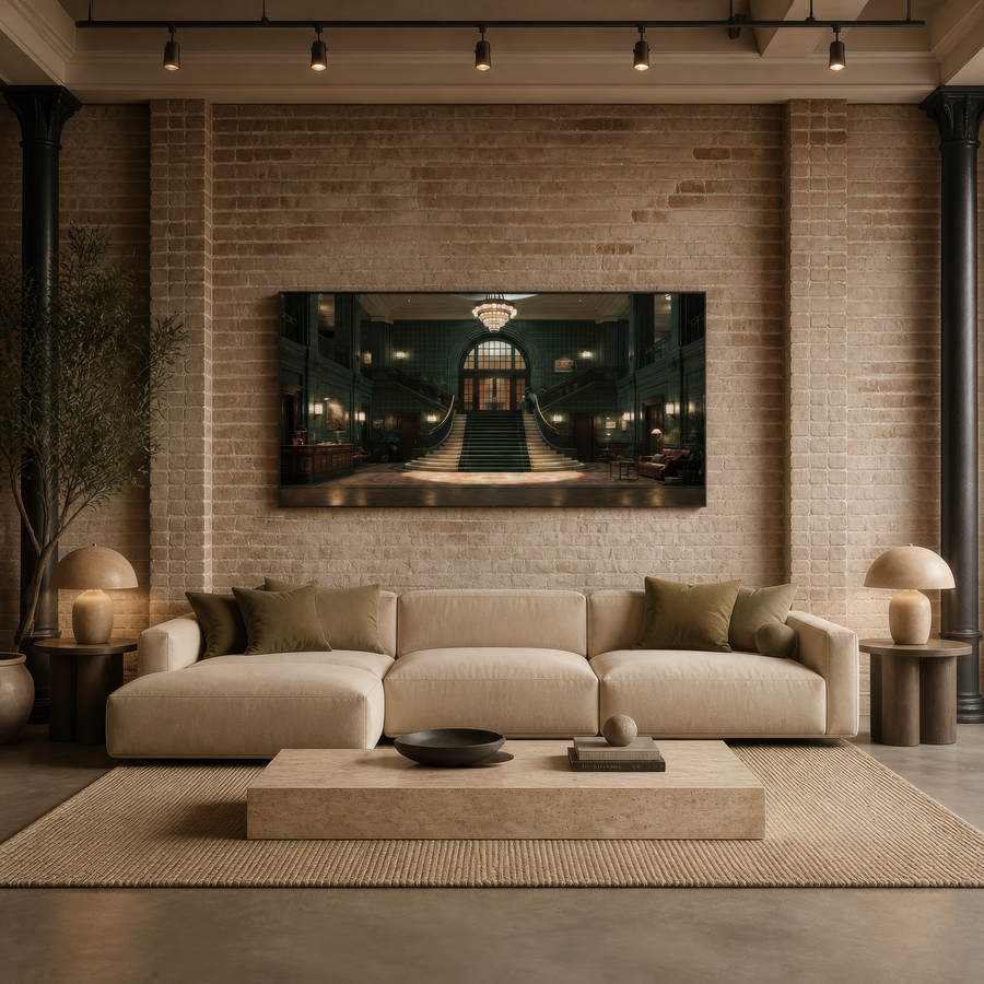 Emerald Deco Staircase – Art Deco Wall Art