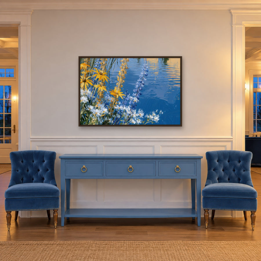 Wildflowers by the Water – Impressionist Wall Art