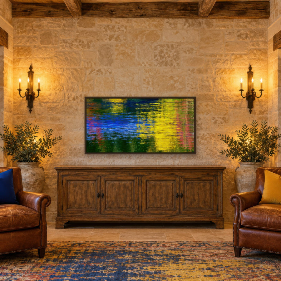 Autumn Water Reflection – Impressionist Wall Art