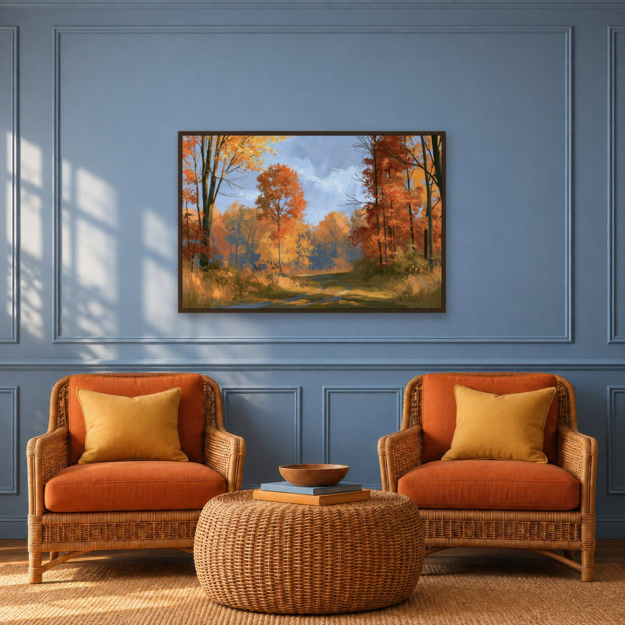 Autumn Forest Path – Impressionist Wall Art