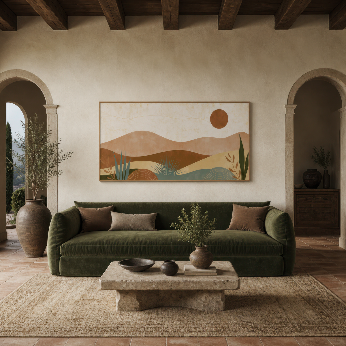 Desert Hills in Warm Light – Landscape Wall Art