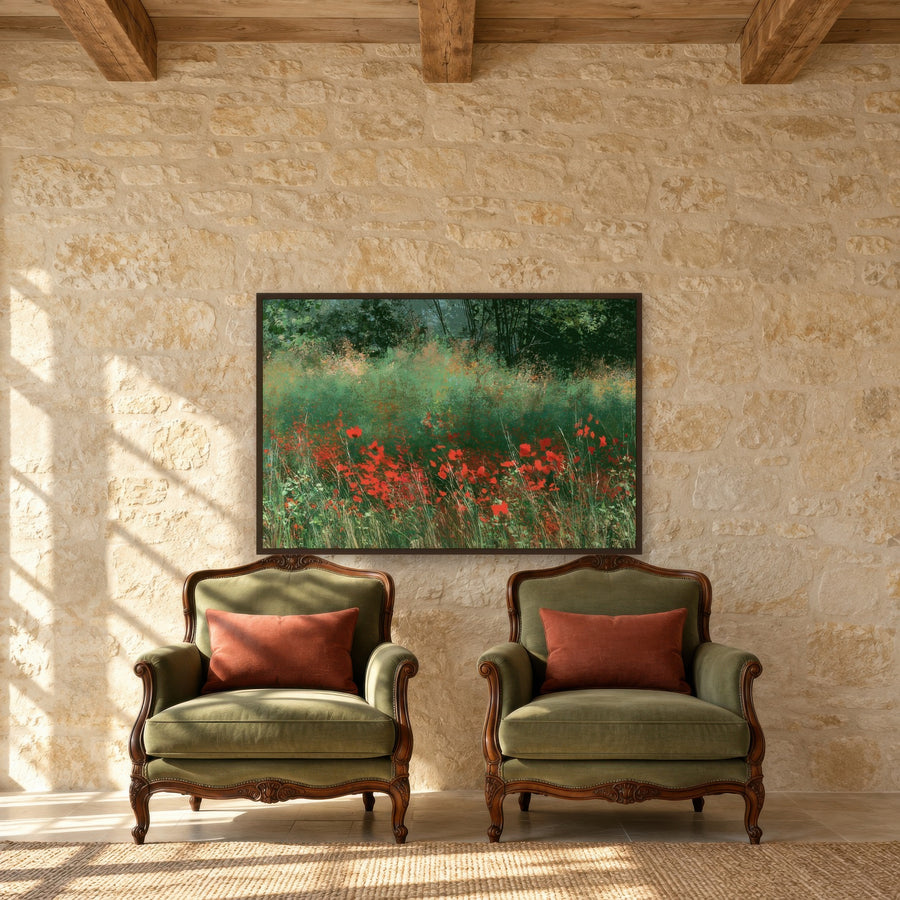 Wild Poppy Meadow – Impressionist Wall Art