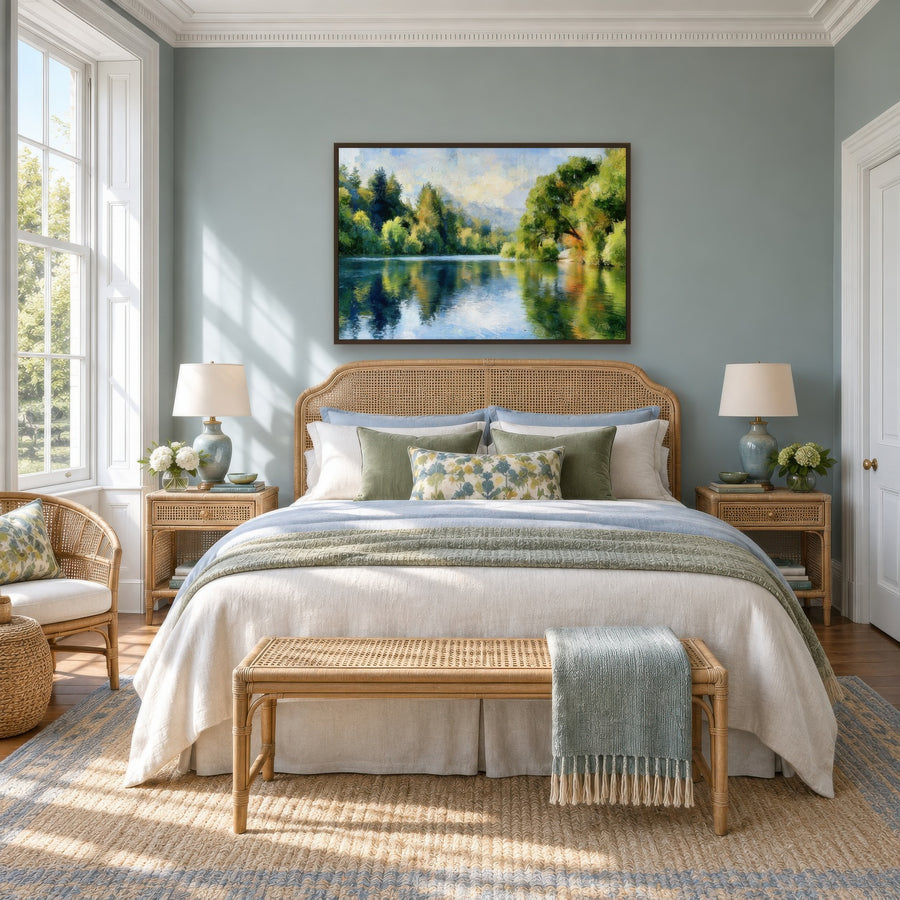 Quiet Lake Reflection – Impressionist Wall Art