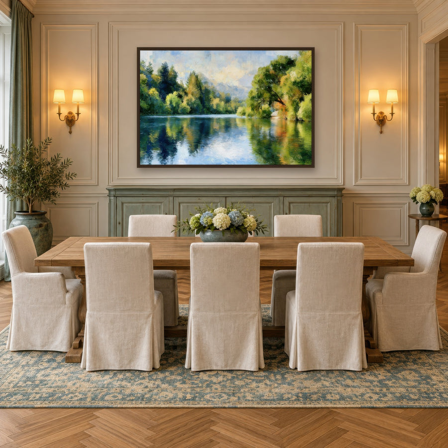 Quiet Lake Reflection – Impressionist Wall Art