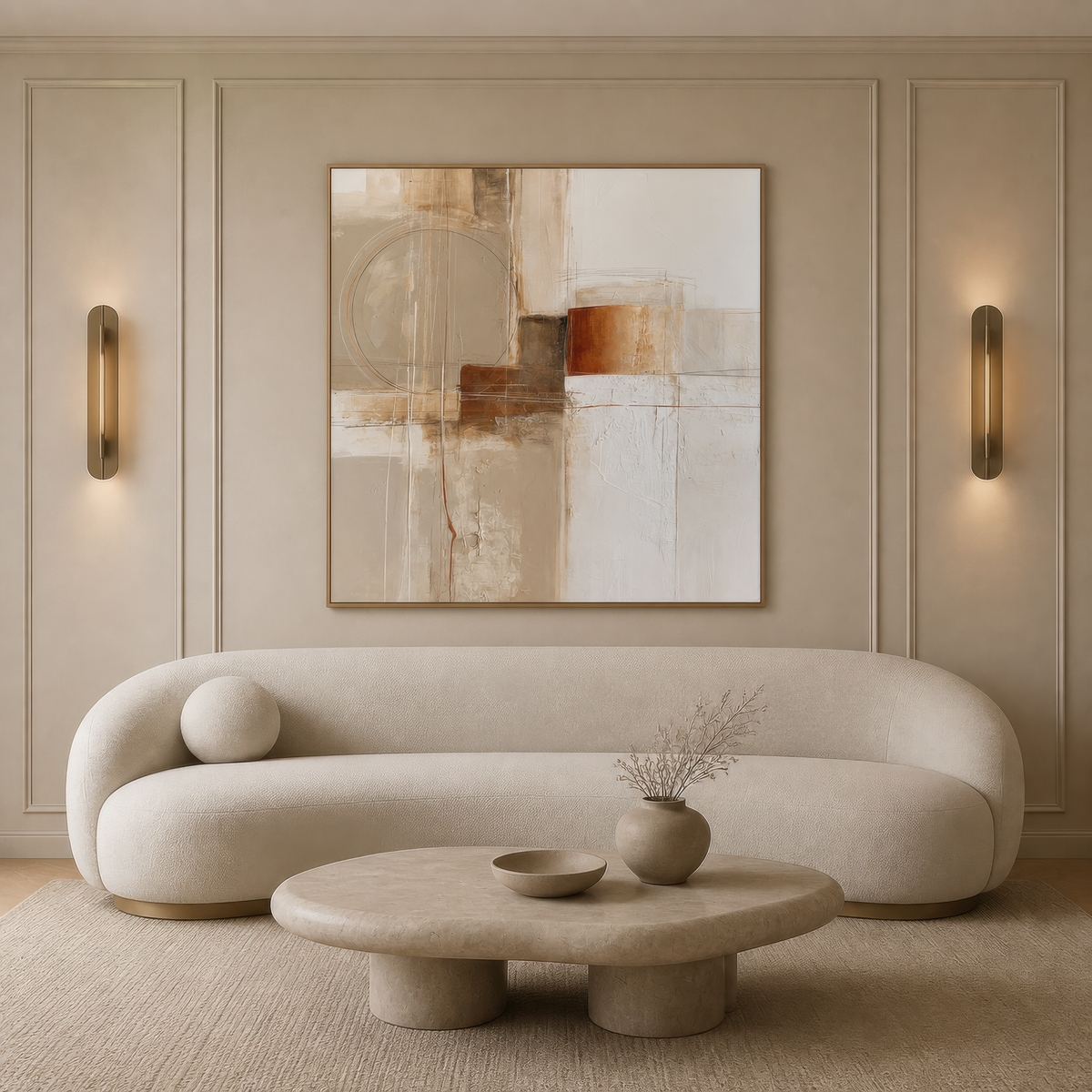 Terracotta Step – Earthy Abstract Wall Art