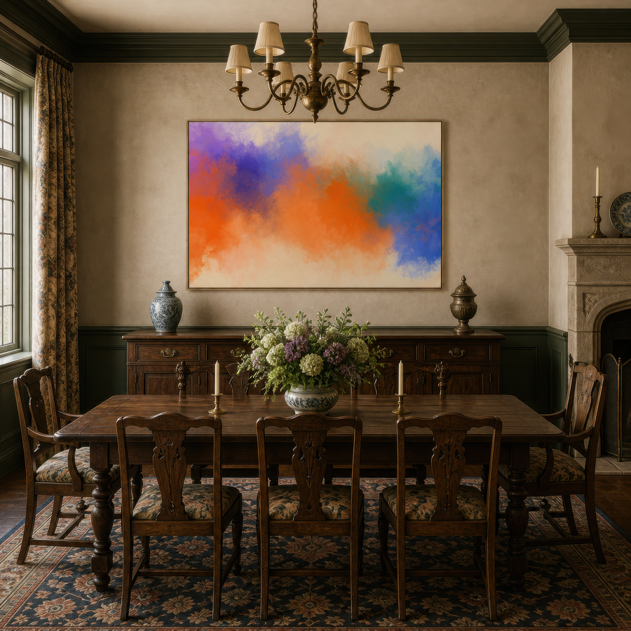 Orange and Purple Cloud Abstract – Abstract Wall Art