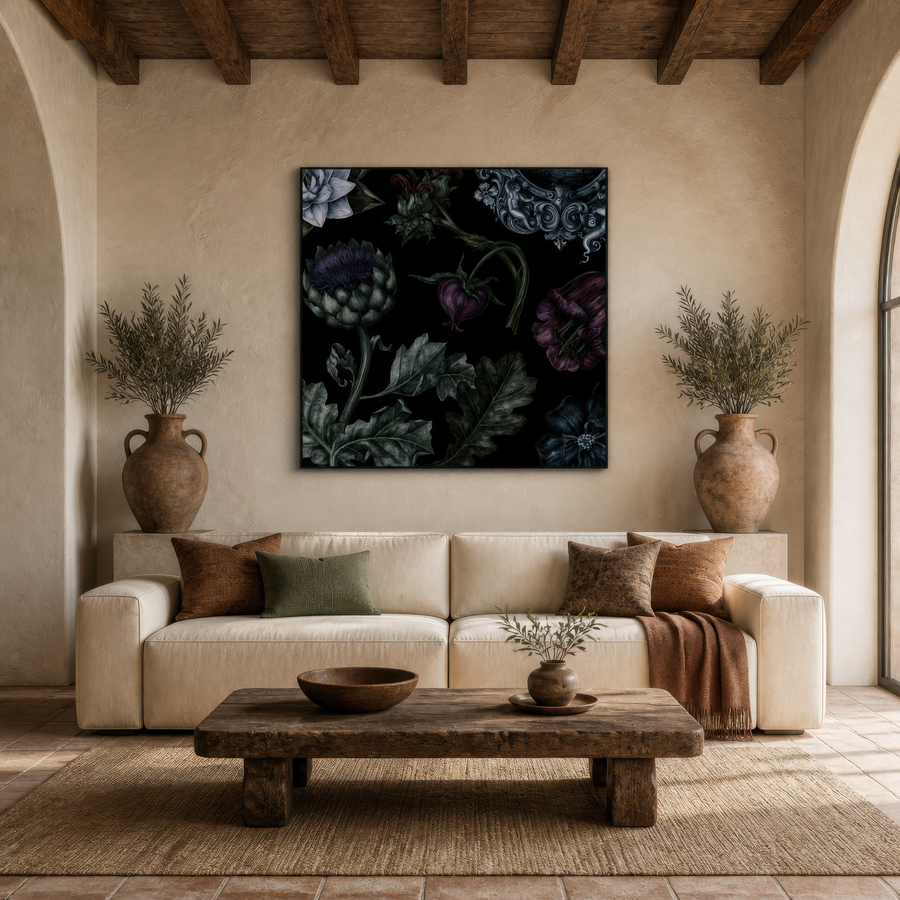 Dark Botanical Still Life – Vamp Romantic Wall Art