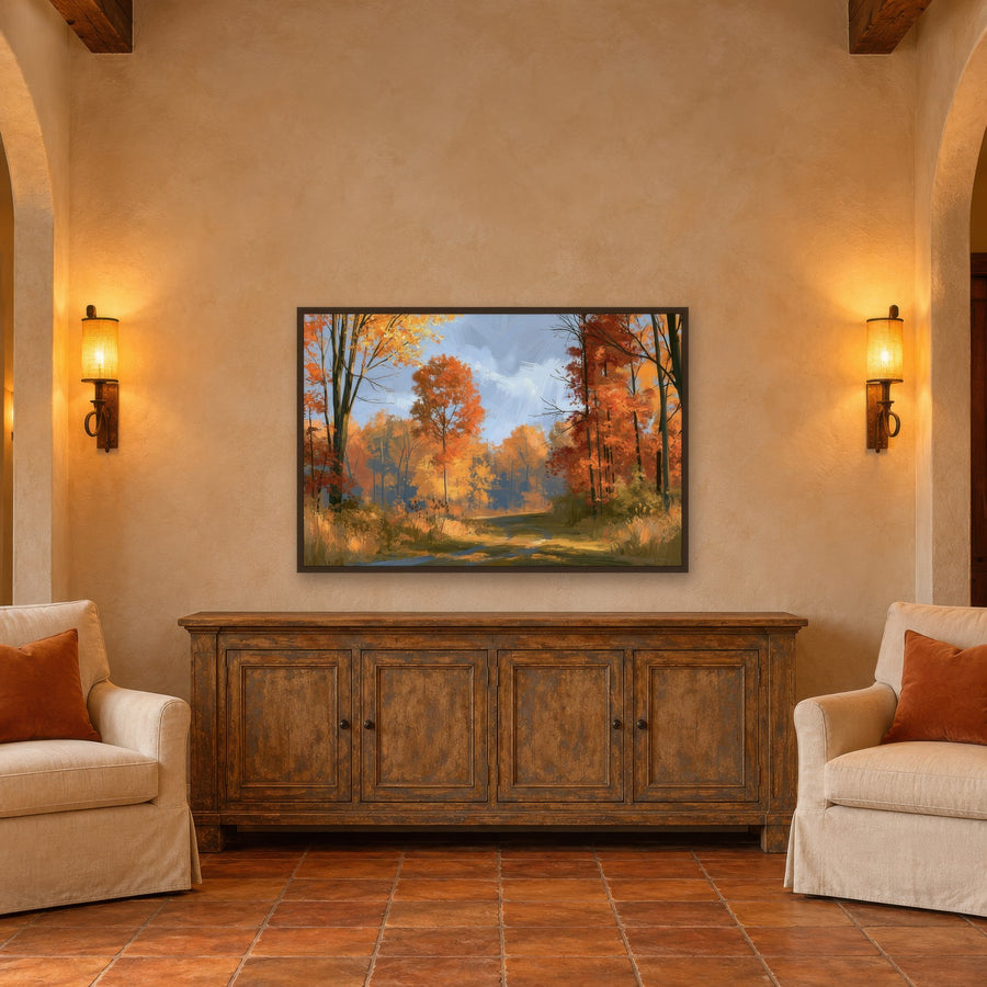 Autumn Forest Path – Impressionist Wall Art